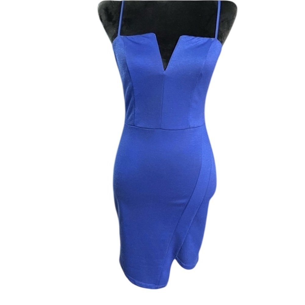 💙EUC-SEXY GUESS BLUE SPAGHETTI STRAP ASYMMETRICAL DRESS 💙SZ S